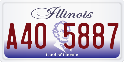 IL license plate A405887