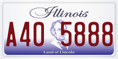 IL license plate A405888