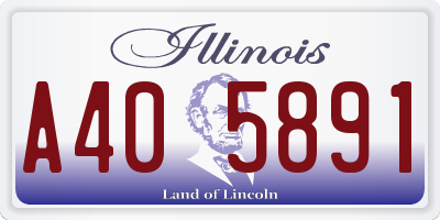 IL license plate A405891