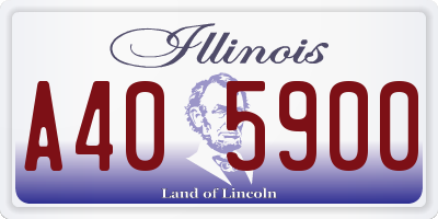 IL license plate A405900