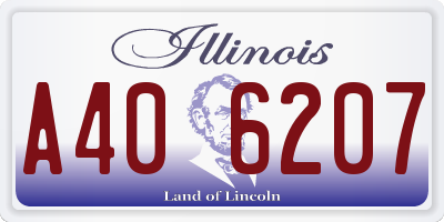 IL license plate A406207