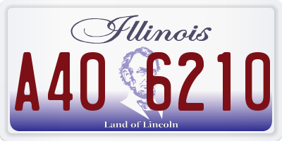 IL license plate A406210