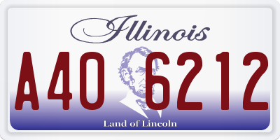 IL license plate A406212