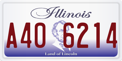 IL license plate A406214