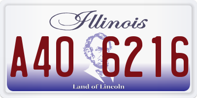 IL license plate A406216
