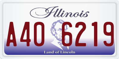 IL license plate A406219