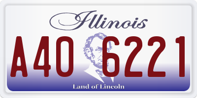 IL license plate A406221