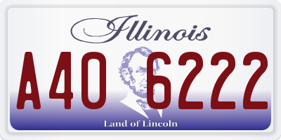 IL license plate A406222
