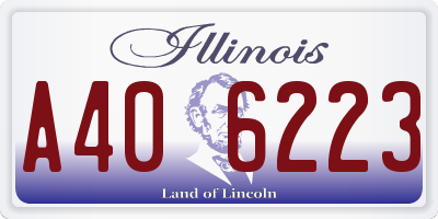 IL license plate A406223