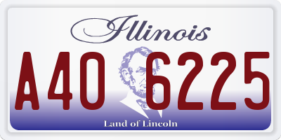 IL license plate A406225