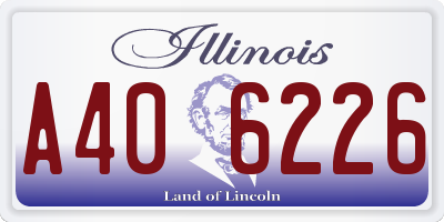 IL license plate A406226