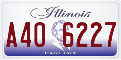 IL license plate A406227