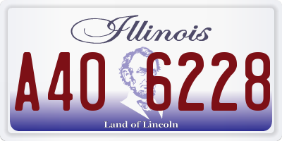 IL license plate A406228