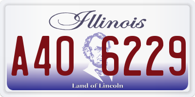 IL license plate A406229