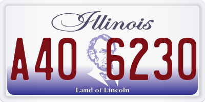 IL license plate A406230