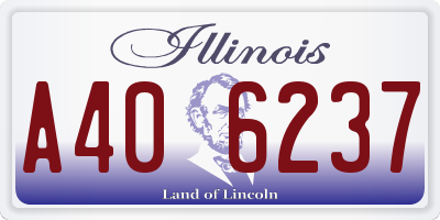 IL license plate A406237