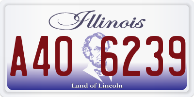 IL license plate A406239