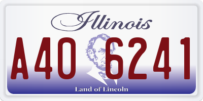 IL license plate A406241