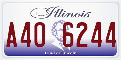 IL license plate A406244