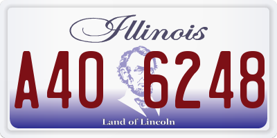 IL license plate A406248
