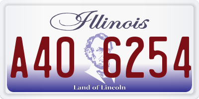 IL license plate A406254