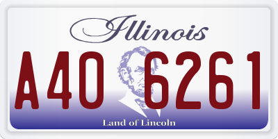 IL license plate A406261