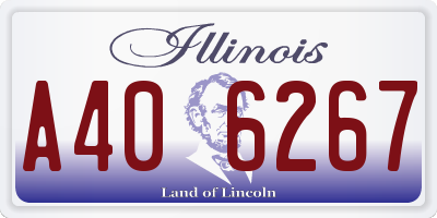 IL license plate A406267