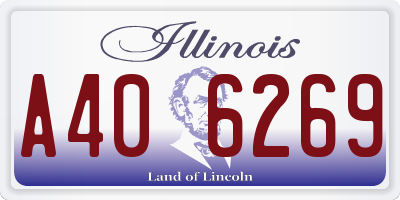IL license plate A406269