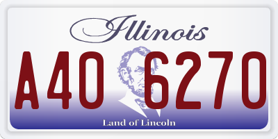 IL license plate A406270