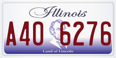IL license plate A406276