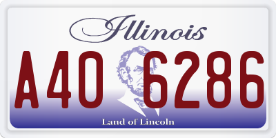 IL license plate A406286
