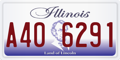 IL license plate A406291