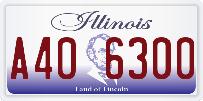 IL license plate A406300