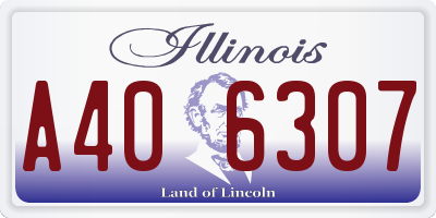 IL license plate A406307