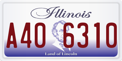 IL license plate A406310