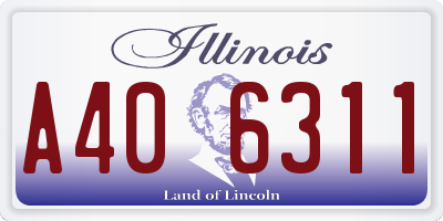 IL license plate A406311