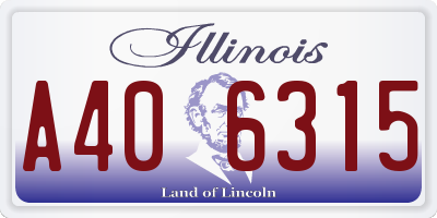 IL license plate A406315