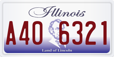 IL license plate A406321