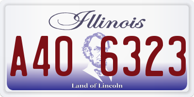 IL license plate A406323