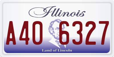 IL license plate A406327