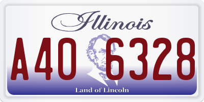 IL license plate A406328