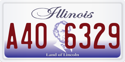 IL license plate A406329