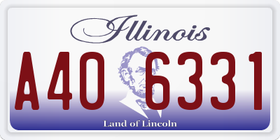 IL license plate A406331