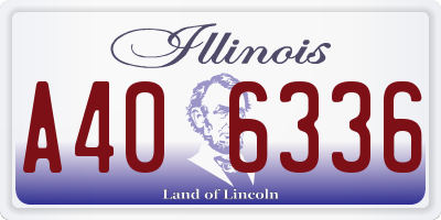 IL license plate A406336