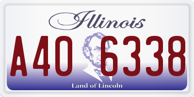 IL license plate A406338