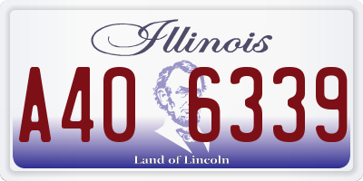 IL license plate A406339