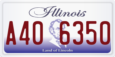 IL license plate A406350