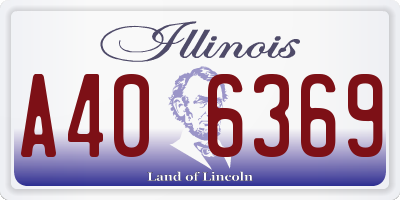 IL license plate A406369