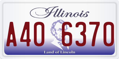 IL license plate A406370