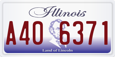 IL license plate A406371
